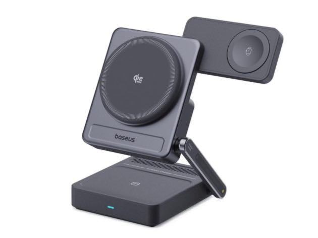 Baseus PicoGo AF21 Portable 3-in-1 Qi2.2 Wireless Charger 35W - Cosmic Black