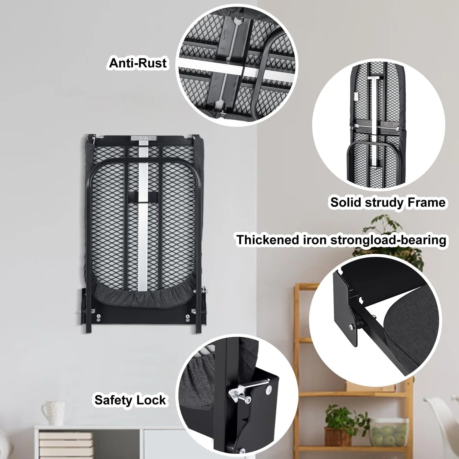 طاولة كوي قابلة للطي مثبتة على الحائط