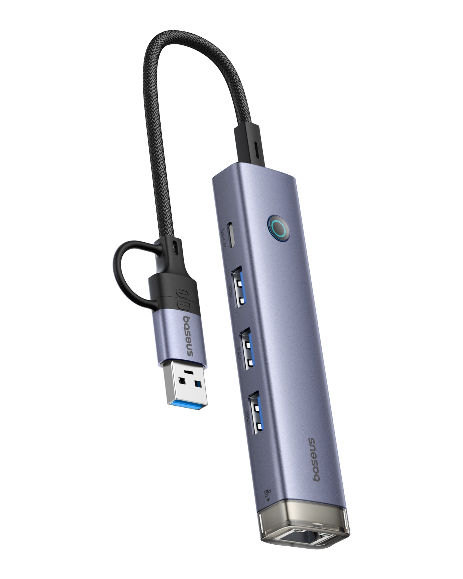 موزع بيسوس ألترا جوي 4 منافذ (AIR) – رمادي فلكي