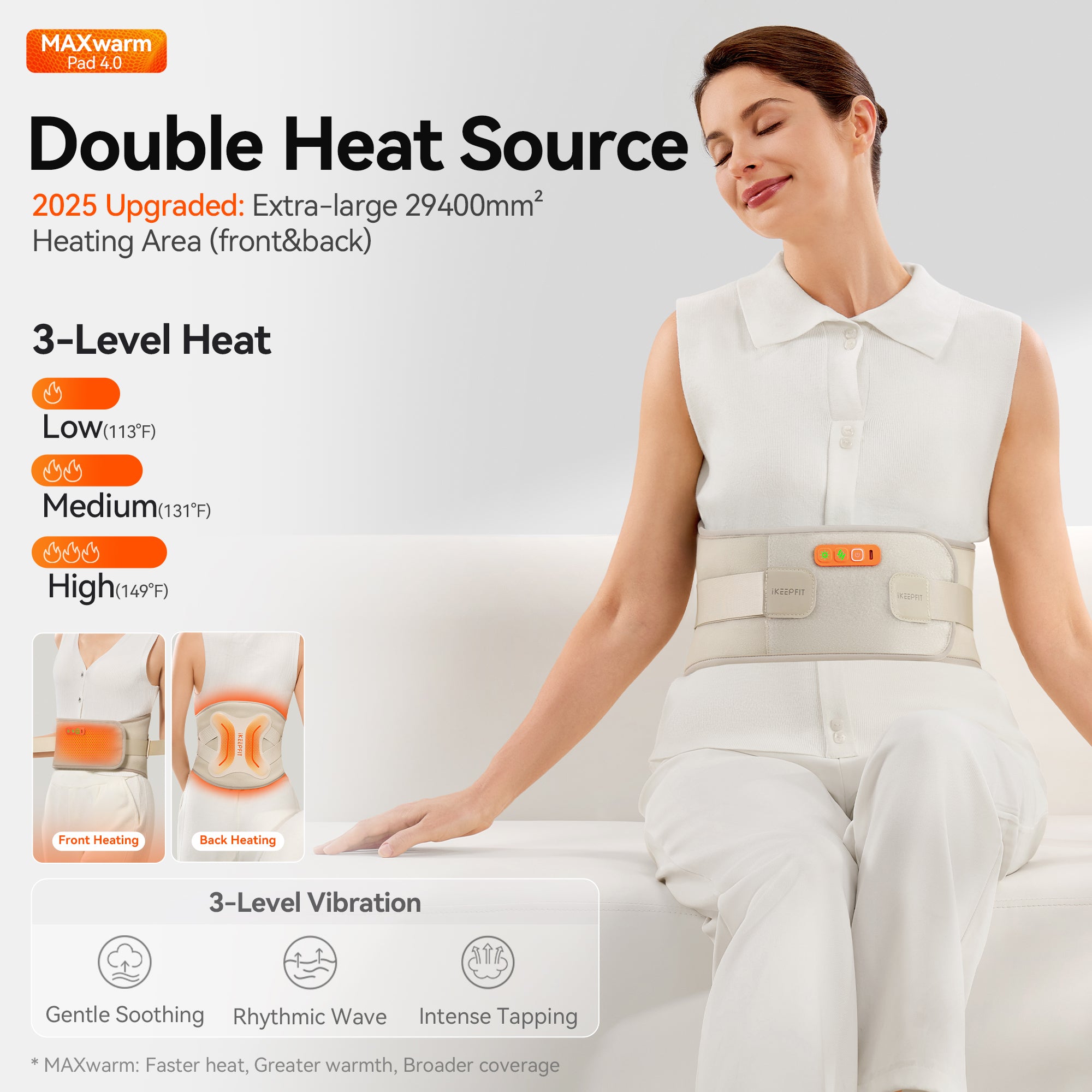 جهاز تدليك أسفل الظهر الحراري من KeepFit