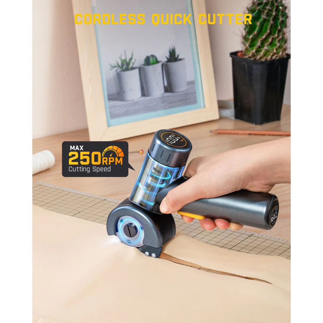 Fanttik C8 Nano – مقص كهربائي لاسلكي متعدد السرعات بشاشة LED وتبديل شفرات سريع