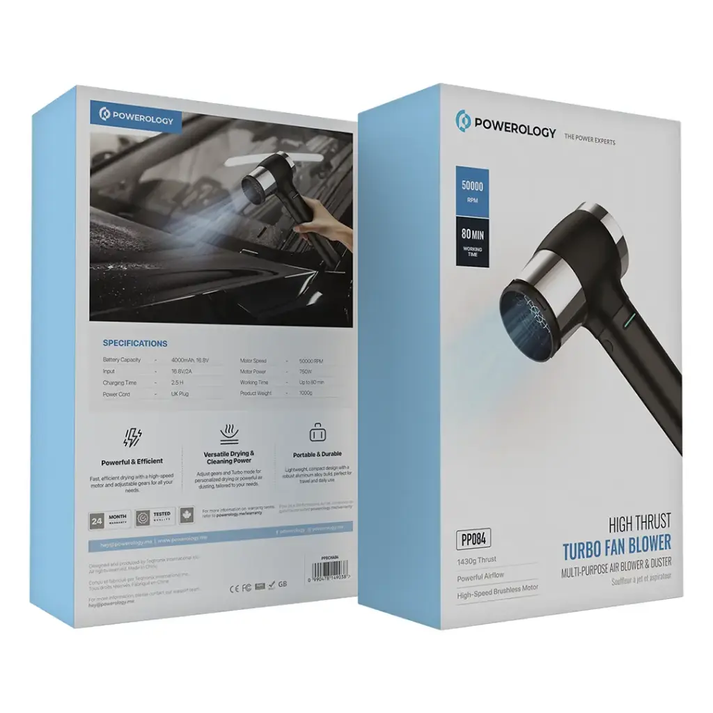 منفاخ باورولوجي توربو عالي الدفع – أسود