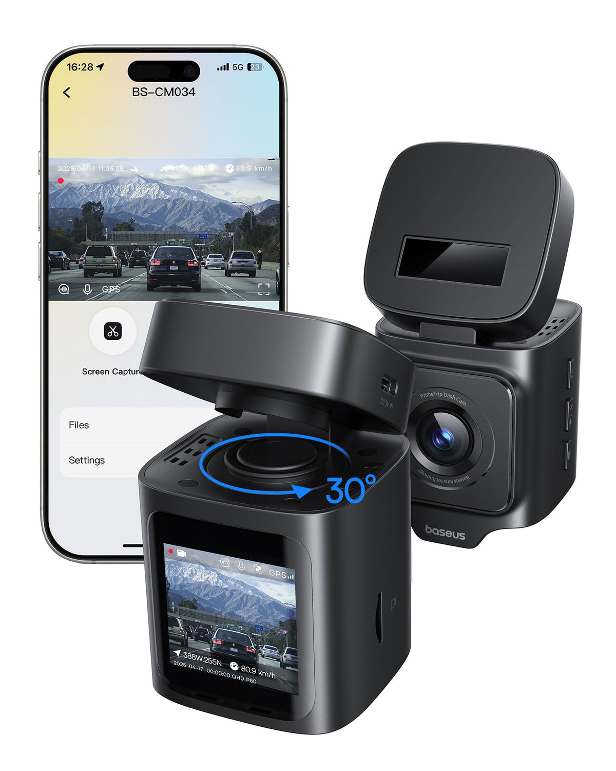 Baseus PrimeTrip VD1 Pro Dash Cam 4K Super Capacitor Version - Cosmic Black