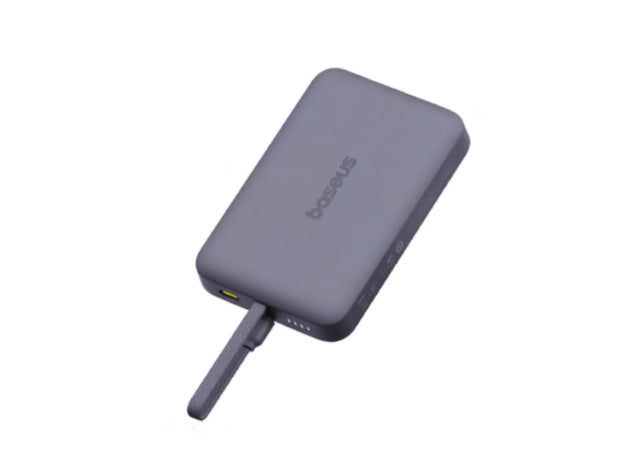 Baseus EnerFill FM11 Magnetic Wirless 15W Power Bank with Built-in USB-C Cable 10000mAh - Cosmic Black