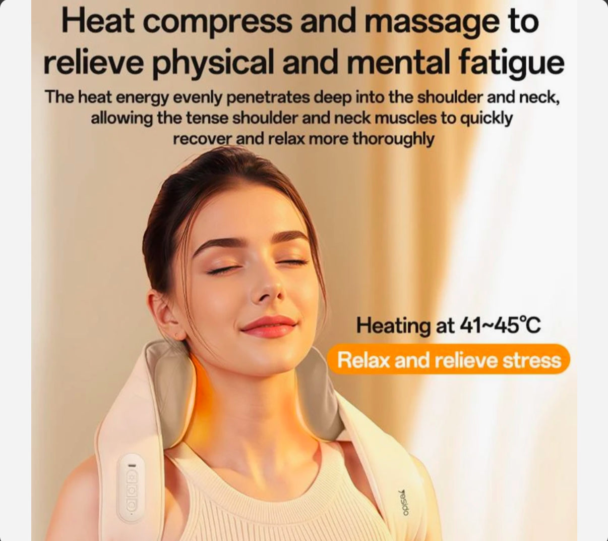 جهاز تدليك الرقبة والكتفين مع حرارة