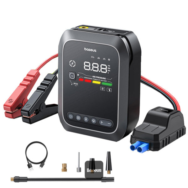 مشغل سيارة 4 في 1 بيسوس سوبر إنيرجي 1200A – أسود