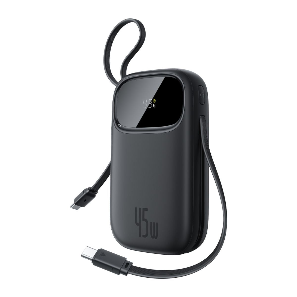 باور بانك بيسوس FC31 بسعة 20000 مللي أمبير 45 واط مع كابلي USB-C – أسود