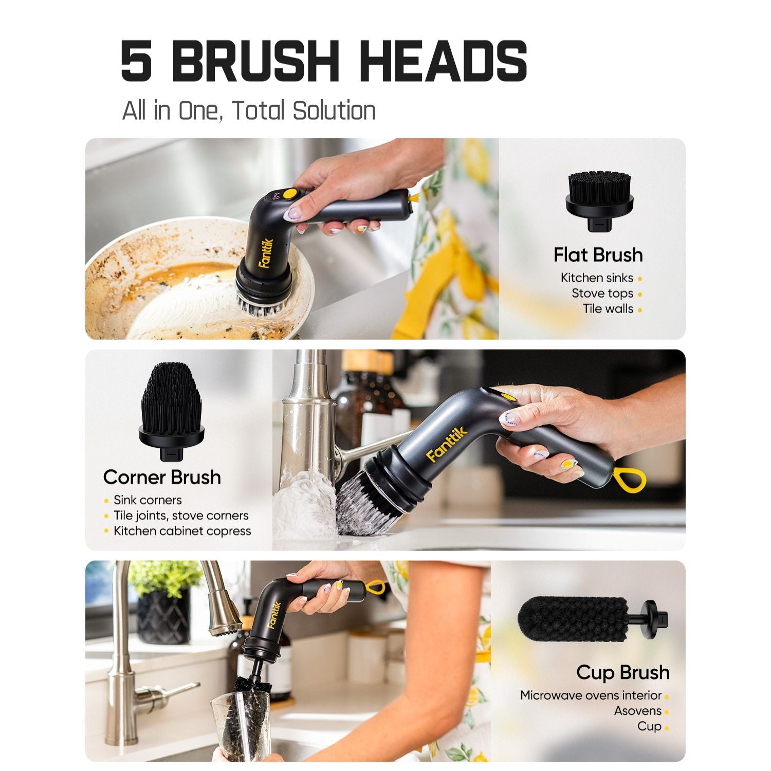 Fanttik G9 Handy Cordless Spin Scrubber - Black