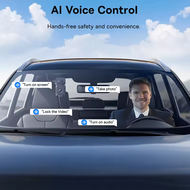 كاميرا داش كام بيسوس برايم تريب VD1 بدقة 3K+1080p – أسود