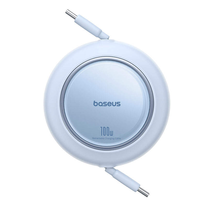 كابل بيسوس فري-تو-بول ميني القابل للسحب 1.5 متر (USB-C إلى USB-C) بقوة 100 واط – أزرق