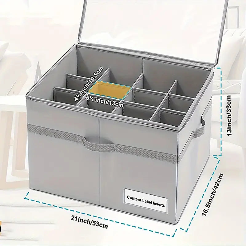 صندوق منظم أحذية بـ 16 زوجًا مع غطاء شفاف