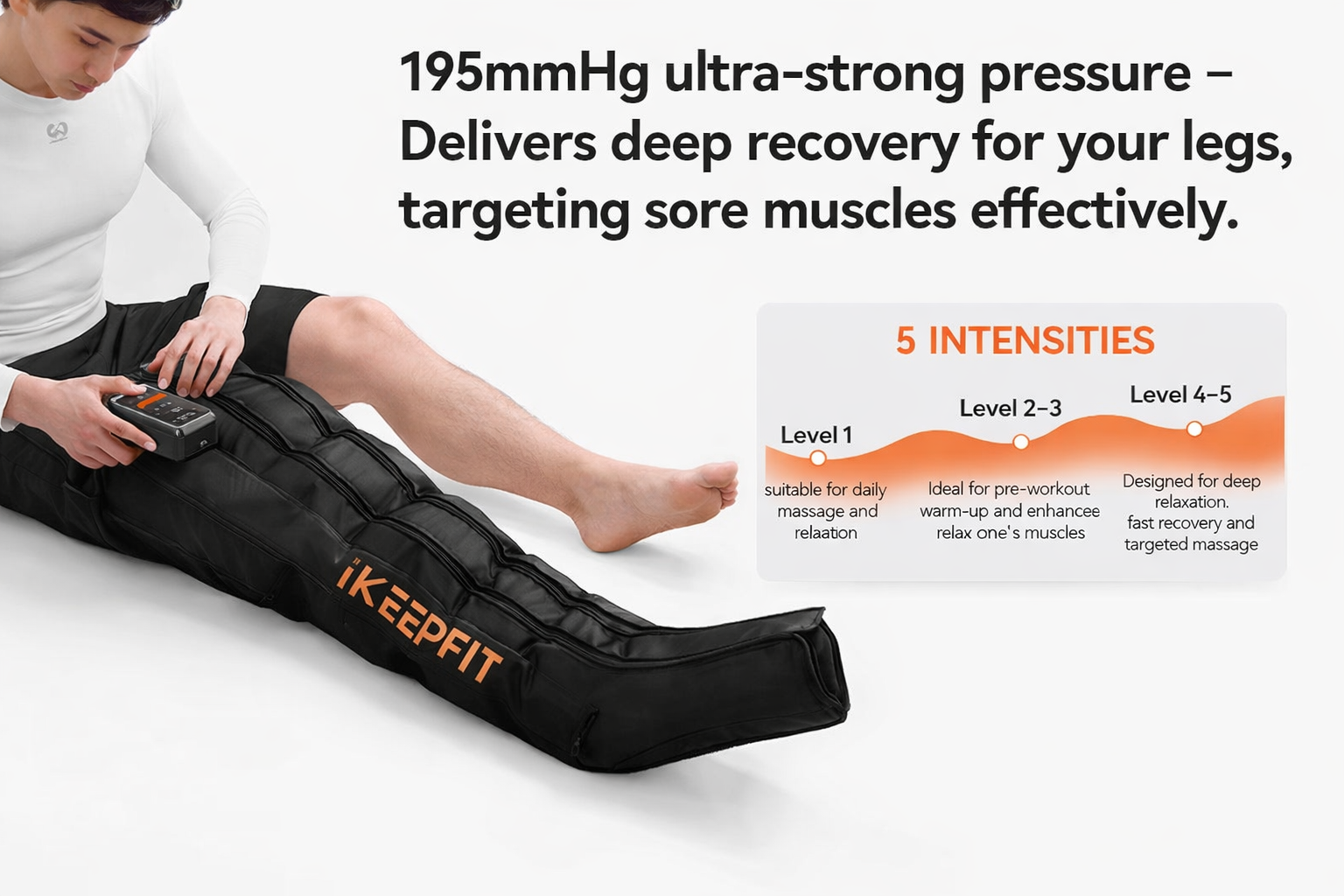 جهاز الإستشفاء للساق و القدم ( قطعة واحدة - لساق واحدة ) من KeepFit