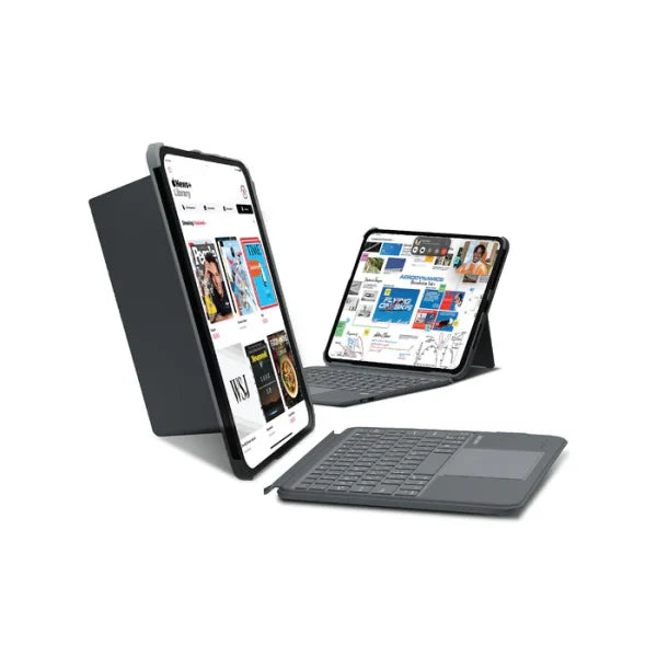 حافظة Smartix 4-في-1 بلوتوث لجهاز iPad – لوحة مفاتيح + تراكباد + قاعدة + حماية