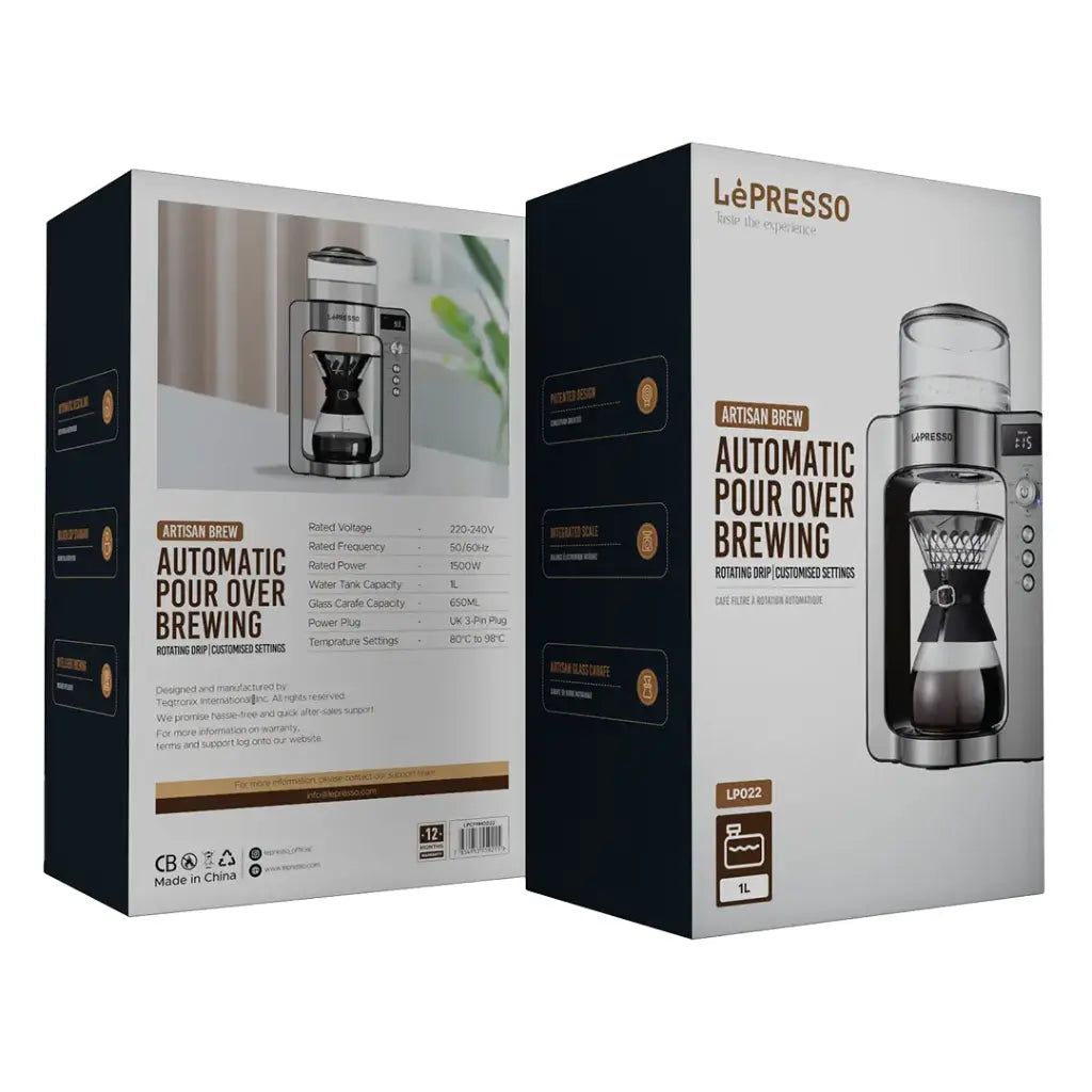 ماكينة LePresso للتقطير الأوتوماتيكي – V60 بلمسة زر مع ميزان مدمج وتحكم بالحرارة