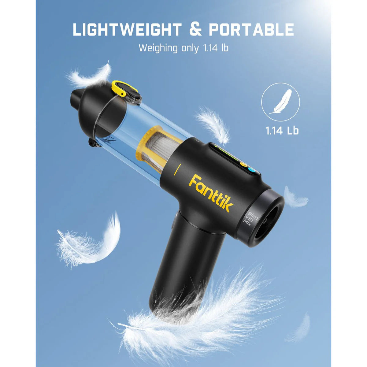 مكنسة سيارة لاسلكية Fanttik Slim V10 Mix – 4 في 1 مع شاشة LED ذكية