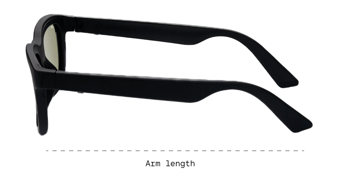 نظارات شمسية ذكية Chamelo Dusk Classic – مرآة دخان، إطار أسود مات، زر تحكم + تطبيق ذكي