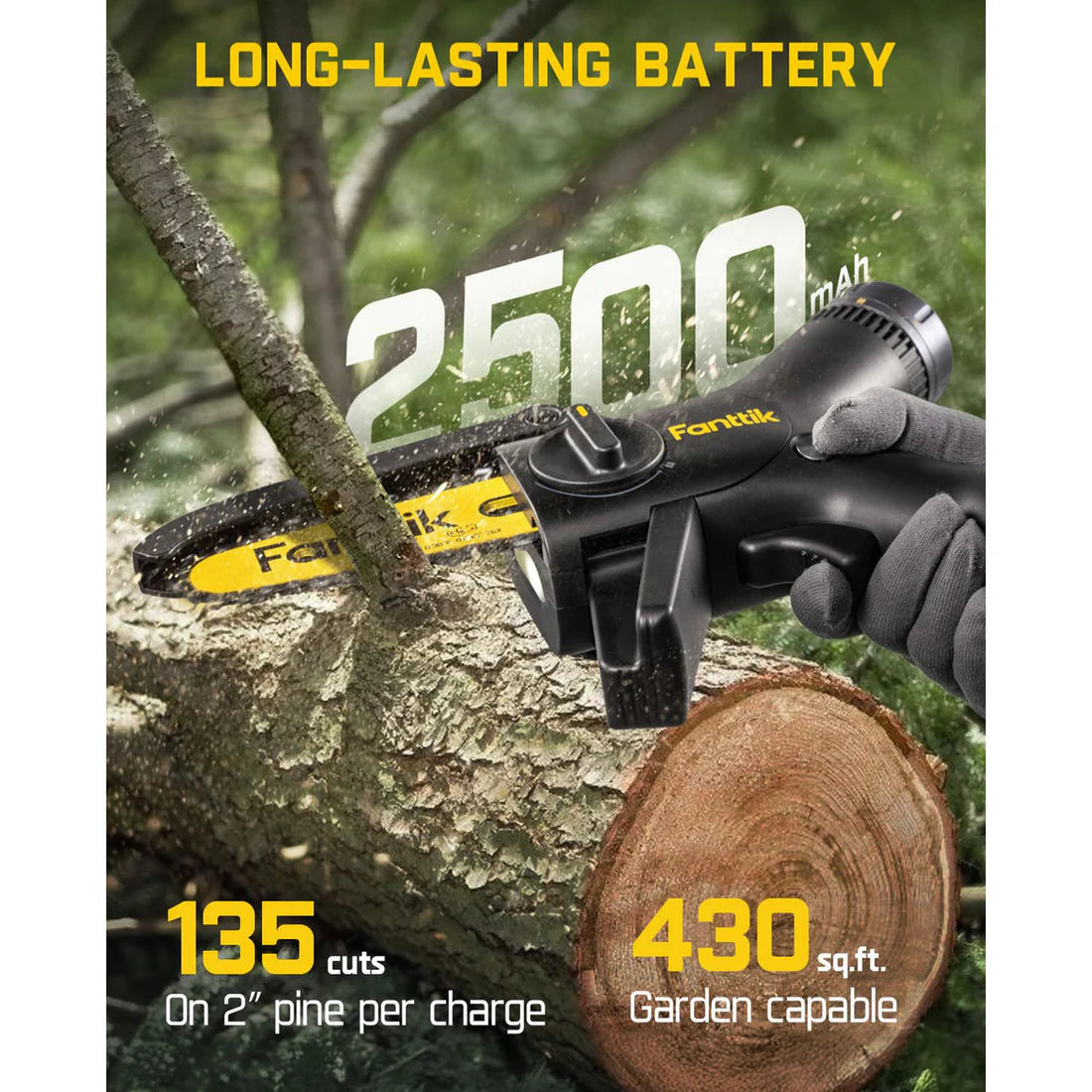 منشار Fanttik W10 APEX Mini – منشار لاسلكي محمول بمحرك براشلس وشاشة LED