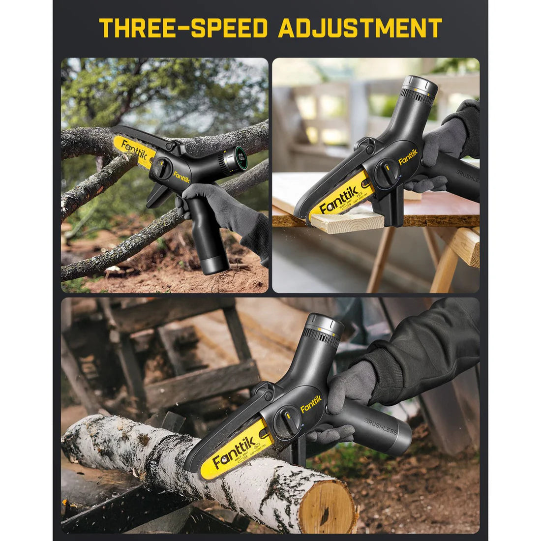 منشار Fanttik W10 APEX Mini – منشار لاسلكي محمول بمحرك براشلس وشاشة LED