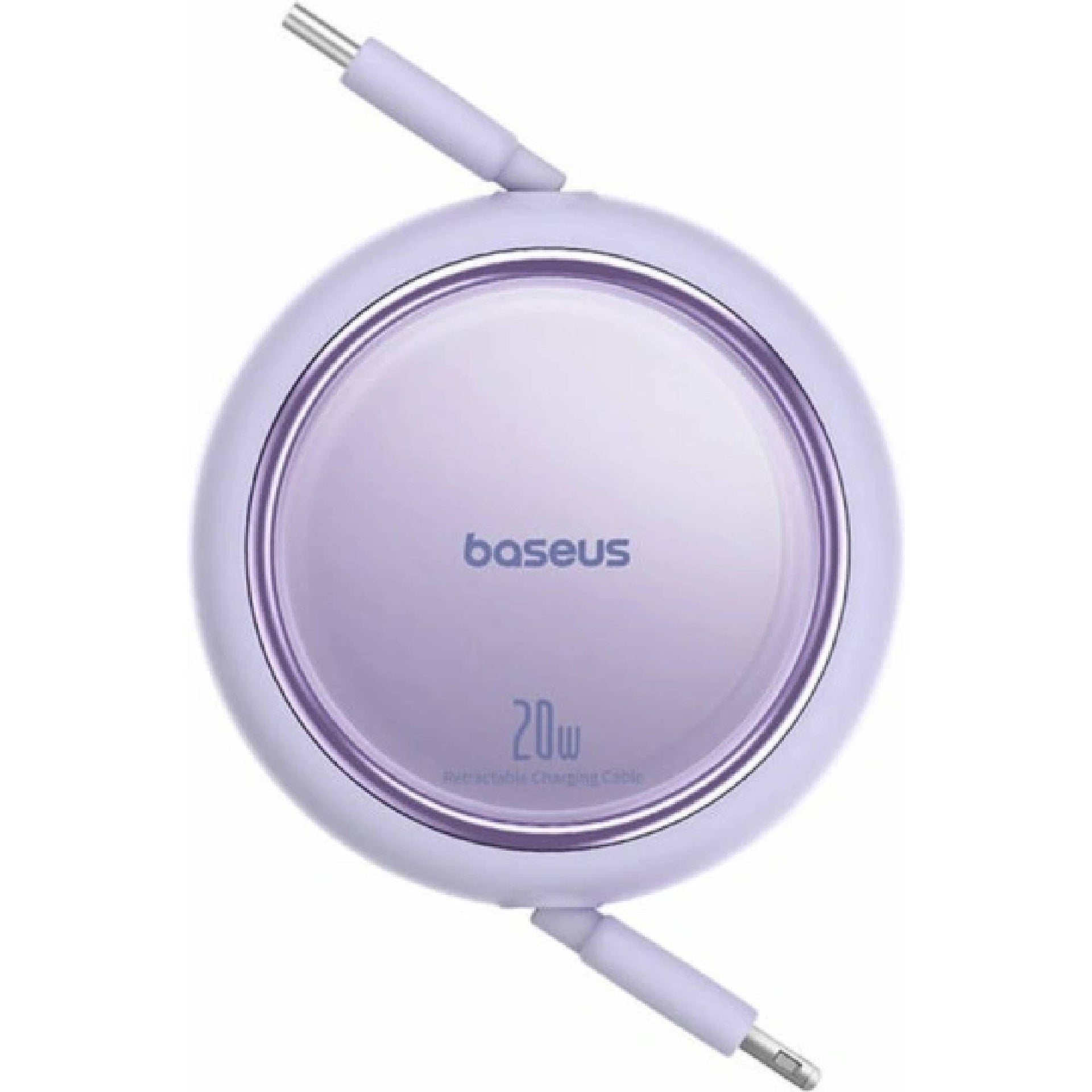 كابل بيسوس فري-تو-بول القابل للسحب 1 متر (USB-C إلى Lightning) بقوة 20 واط – بنفسجي