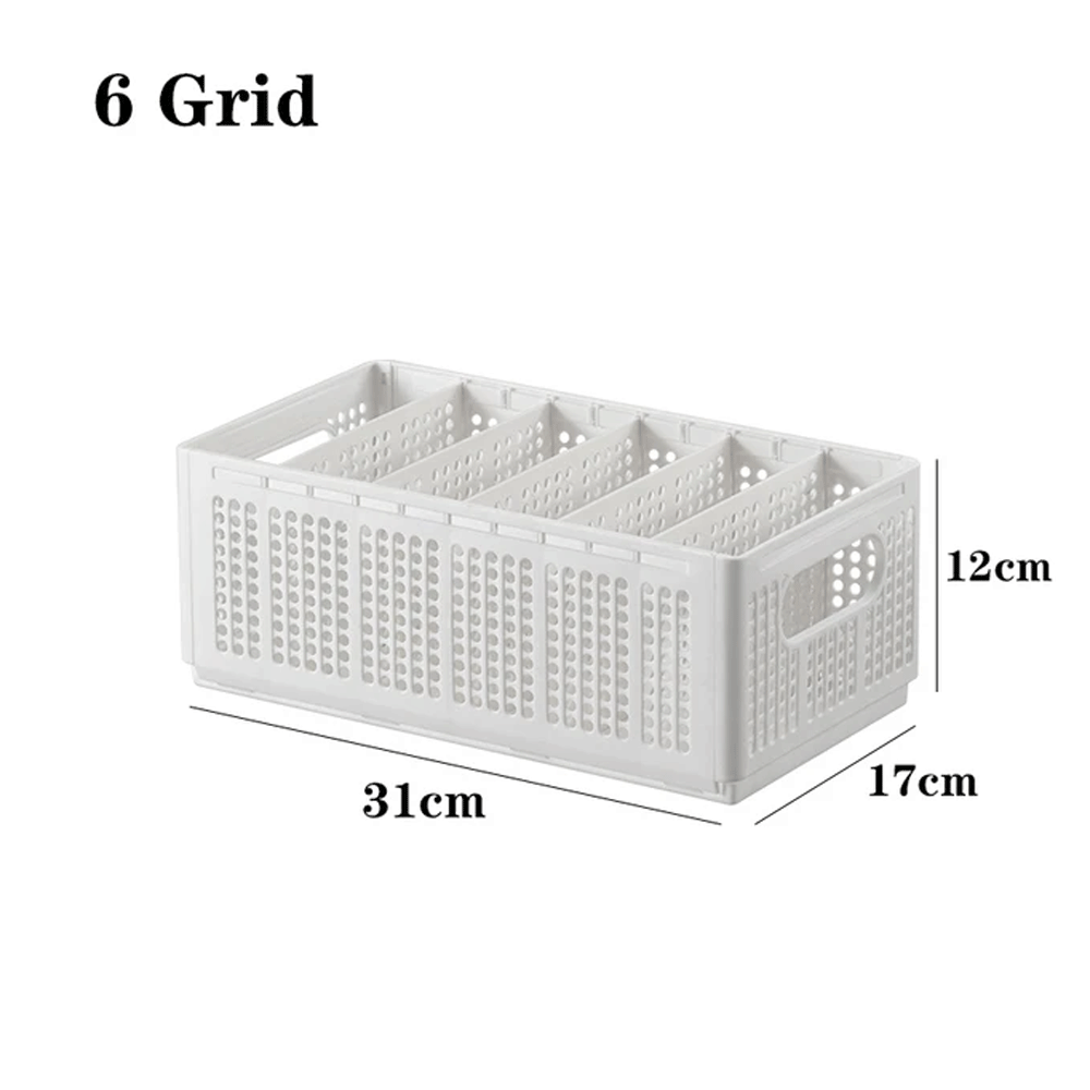 صناديق تخزين الملابس المقسمة (6 شبكات صغيرة)